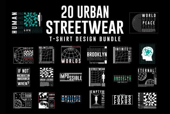Download Urban Streetwear T-shirt Designs Bundle - Urban Collection