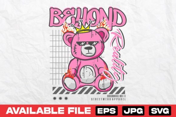 Download Pink Bear Doll Urban T Shirt Design - Urban Collection