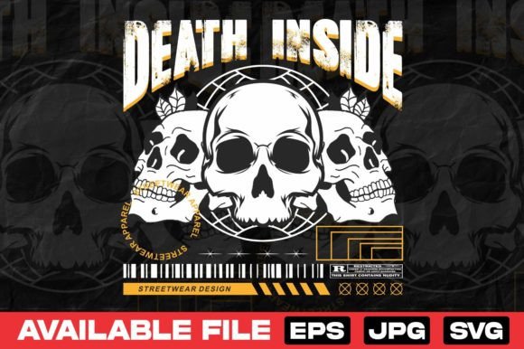 Download Triple Head Skull Urban T Shirt Design - Urban Collection