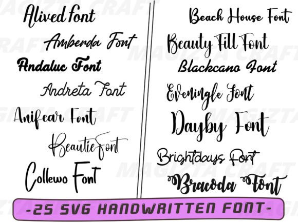 Download SVG Font Handwritten and Letters - Handwritten Collection